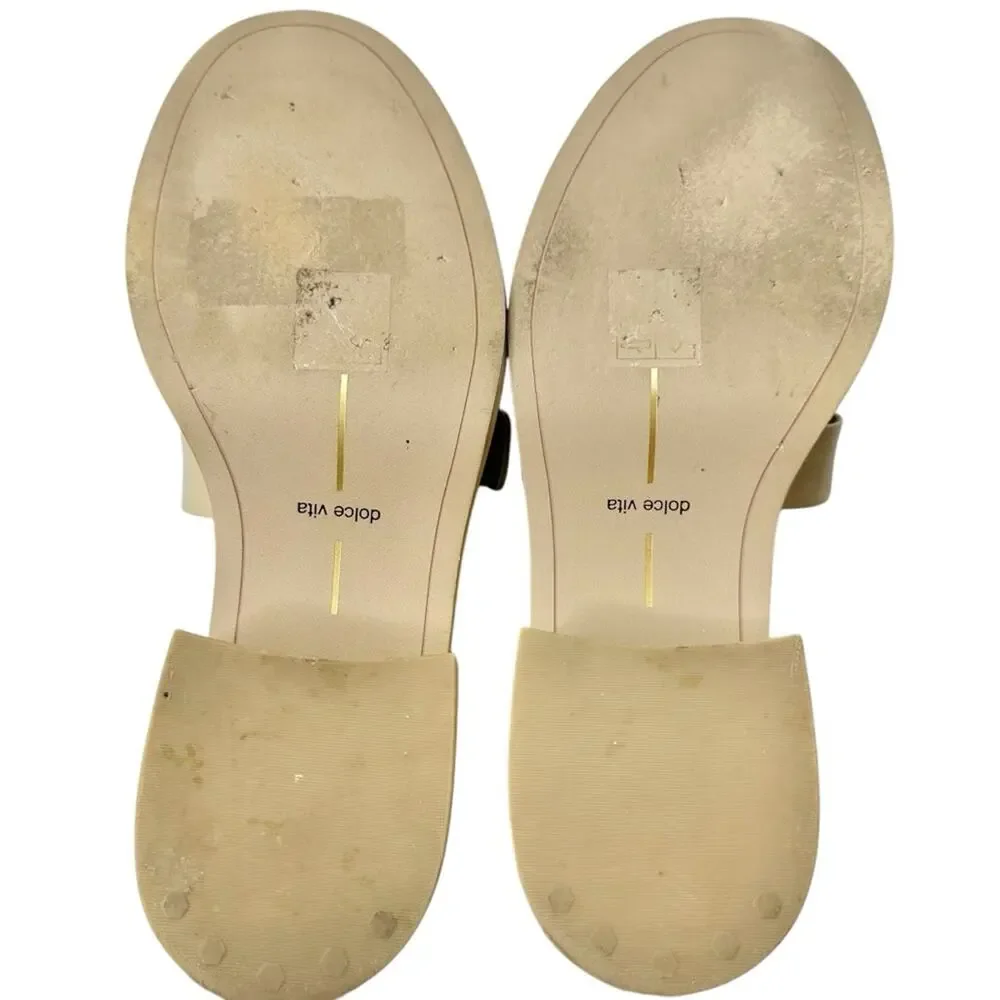 Dolce Vita Crinkle Patent leather yonder block heel loafers in sesame sz 7.5 - Picture 10 of 13